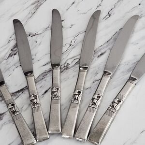 Vintage (1948) Onieda Community Morning Star 6 Butter Knives.